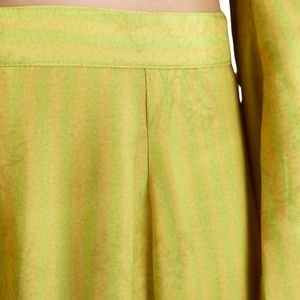 Costume Palazzo Imprimé Vert Citron Avec Miroir Travail En Gros Femmes Ethnique OEM Vêtements Usine Fournisseur En Vrac Mode Personnalisée - Product Image 6