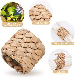 Los mejores productos para vajilla, servilletero de jacinto de agua para decoración del hogar, servilleta natural para fiesta hecha en Vietnam - Product Image 6