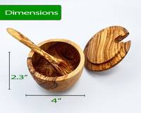 Bol à salade en bois massif de luxe, fait à la main, pour la décoration de la table à manger