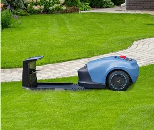Robot pemotong rumput taman otomatis nirkabel, pemangkas rumput Robot kendali jarak jauh, pemotong rumput baterai