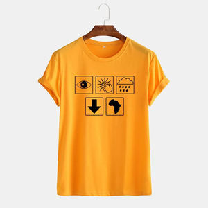 Venta al por mayor Casual sólido Camiseta 100% algodón Jersey pesado GSM 280 de gran tamaño con mangas cortas y cuello redondo diseño en blanco hombres camiseta - Product Image 1