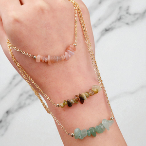 Classique boîte en or chaîne collier Larimar puce perles pierres précieuses bijoux de mode pour cadeau de mariage Chakra cristal de guérison - Product Image 4