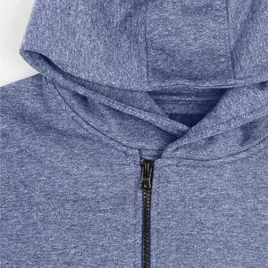 Venta al por mayor de alta calidad 73% poliéster 23% algodón 380gsm cálido hombres personalizados de gran tamaño Sudadera con capucha para hombres con cremallera - Product Image 6