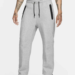 2025 última alta calidad logotipo personalizado algodón poliéster Unisex ancho Jogger pantalones de chándal poliéster pierna recta pantalones de chándal hombres - Product Image 1