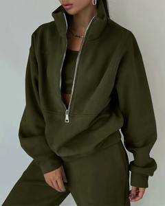 Haute qualité élégant 2 pièces ensemble nouveau Design surdimensionné fermeture éclair survêtements 100% coton décontracté en gros survêtements - Product Image 2