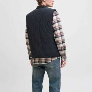 Factory-Direct Custom Logo Casual Hooded Canvas Puffer <b>Vest</b> Windproof Warm Lightweight Jacket Water-Resistant Customized - Product Image 2