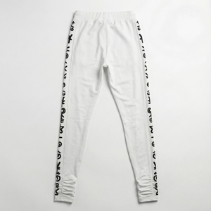 Custom Men Midweight Canvas 100% Cotton Track Pants Side Stripe Graphic Ripped Knee <b>Stacked</b> <b>Joggers</b> Eco-Friendly Winter - Product Image 3