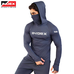 Nouvel arrivage de sweat à capuche vintage à fermeture éclair pour hommes, épaules tombantes, basiques à capuche, col avec logo personnalisé, masque à capuche 2025 - Product Image 5