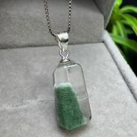 Pendentif en cristal S925 Quartz fantôme naturel de forme libre poli style amour pour cadeau tendance