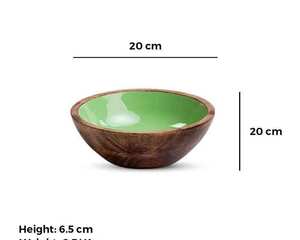 Ensalada de esmalte de madera de mango Tazón colorido La mejor calidad Hecho EN LA India Venta caliente 2022 Comprador comercial Precio barato Hotel - Product Image 4