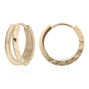 Impresionantes Pendientes de Aro Circulares Divididos con Doble Faceta, Chapados en Oro sobre Plata de Ley para Mujer, Directamente de Minoristas de Tailandia - Product Image 2