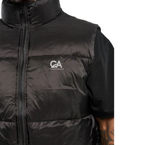 Wholesale Men's Winter Puffer Vest Plus Size Casual Reversible <b>Waistcoat</b> with Warm Bubble Sleeveless Jacket Lightweight - Product Image 3