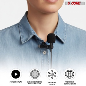 5 Core <b>Microphone</b> Professional Lavalier Mic Wearable Omnidirectional <b>Condenser</b> 3.5mm Body Microfono - Product Image 4