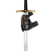 Étui à épée en cuir style vintage pour costumes de chevalier et de cosplay d'anime, marron/noir, imperméable, léger, service OEM