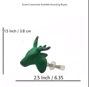 Style moderne vert foncé en détresse renne fonte tiroir boutons poignée pour salle de bain salon cuisine armoire commode utilisation - Product Image 3