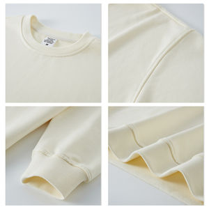 Alta calidad personalizada cuello redondo al por mayor básico 300g pesado Regular Fit polar invierno Color sólido poliéster/algodón sudadera hombres - Product Image 5