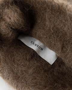 Alta calidad al por mayor personalizado con logotipo Unisex invierno mantener caliente cepillado punto peludo Alplace Mohair sombrero - Product Image 4
