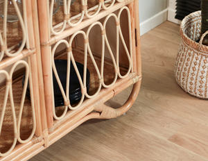 High Quality Natural Charming Rattan Storage <b>Cabinet</b> <b>Vintage</b> Style Home Furniture Handwoven From Vietnam - Product Image 5