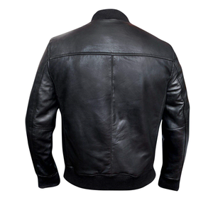 Chaqueta de invierno para hombre de American Flight, chaqueta Bomber de cuero con función cortavientos, diseño ODM, cierre de cremallera, forro de alta calidad - Product Image 6