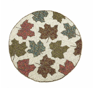 Elegante Placa de cargador con cuentas de vidrio, tapete de mesa con cuentas rectangulares de moda, diseño hecho a mano, elegante tapete de mesa con cuentas hecho a mano - Product Image 3