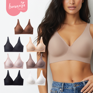 Sujetador Push-Up Inalámbrico de Gel de Alta Elasticidad, Diseño Sin Costuras Transpirable de Espesor Delgado, Copa Completa con Espalda en U, Secado Rápido para Uso Diario - Product Image 1