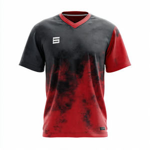 Camiseta de Fútbol Sublimada, Cuello en V, Manga Corta, Estampada, Unisex, 100% Poliéster, Camisetas de Béisbol - Product Image 5