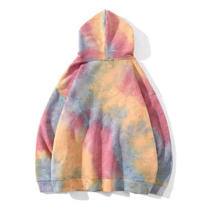 Sudadera con capucha Tie-Dye personalizada para hombre 2025, forro polar acogedor de poliéster/algodón con impresión Digital sólida para invierno - Product Image 5