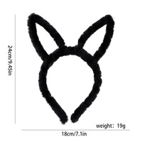 Simple Oreilles De Lapin Moelleux Poilu Bandeau En Gros Rouge Noir Blanc Lapin De Pâques Bandeau Pour Femmes Enfants Accessoires De Cheveux