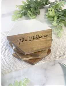 Posavasos de Mármol Modernos y Elegantes, Ecológicos, de 4 Pulgadas, Decoración de Lujo para Mesa de Cocina, Restaurante y Hogar, Alfombrillas Premium - Product Image 2