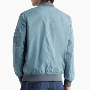 Blouson Bomber Homme Hiver à Capuche Col Montant Séchage Rapide Manches Longues Toile Unie Style Urbain Vente en Gros - Product Image 3