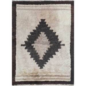 Zuri Beige <b>Brown</b> Hand Knotted <b>Wool</b> Rugs Geometric Abstract Living Carpet for Home for Entryway Hallway Rectangle Puzzle Design - Product Image 1