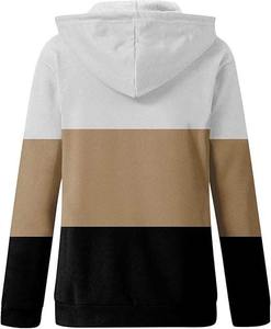 Vente en gros Sweats à capuche et sweatshirts personnalisés de haute qualité pour femmes Pull décontracté en coton de couleur unie Sweat à capuche modeste - Product Image 2