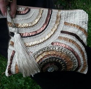 HAND EMBROIDERY <b>UNIQUE</b> <b>BAGS</b> BEST Bohemian Style Embroidery Work Hand Clutch Purses <b>Bags</b> Fancy Design Lining Wholesale - Product Image 5