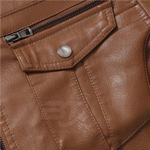 เสื้อแจ็กเก็ตหนังผู้ชายกันลมทนทานเสื้อผ้าผู้ชายดีไซน์สวย - Product Image 4