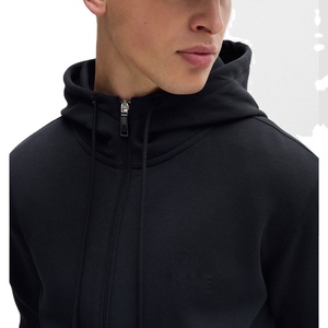 Ensemble deux pièces pour homme, sweat à capuche zippé et pantalon de jogging en mélange polyester/coton respirant et léger, pour l'entraînement sportif en plein air - Product Image 3