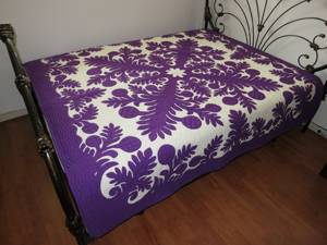 Lo último 2025 edredones hawaianos bordados 100% colcha acolchada a mano completa/reina 80x80 diseño de fruta de pan al por mayor calidad Premium - Product Image 2