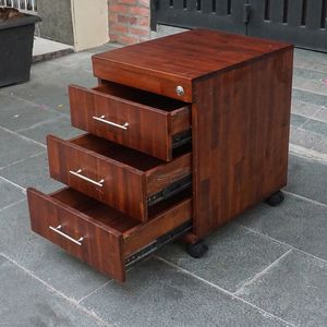 Commode en bois SFTCN009-3 tiroirs, armoire personnelle avec serrure - Product Image 2