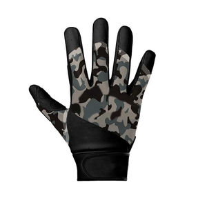 Guantes personalizables de camuflaje para hombre, de fútbol americano, para jóvenes, guantes pegajosos con sensación de pelota transpirable, logotipo personalizado PK - Product Image 2