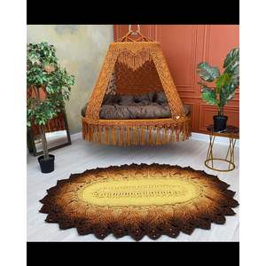 Fauteuil suspendu artisanal grand format, magnifique chaise balançoire pour intérieur et extérieur, en PE et métal, pour salon et balcon - Product Image 3