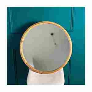 Espejo decorativo de joyería con marco de madera redondo hecho en La India de alta calidad y popular para uso en pared - Product Image 6