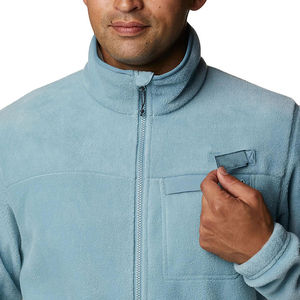 Color sólido lana interior de manga larga hombres Sherpa chaquetas capucha acoplable cremallera Look hombres Sherpa sudaderas con capucha - Product Image 5