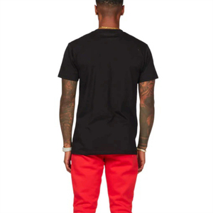 T-shirt personnalisé à peinture noire éclaboussée pour homme, coton, streetwear, manches courtes, graphique, haut tendance - Product Image 4