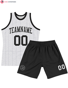 Maillot de basket-ball universitaire personnalisé à impression numérique, rétro, à séchage rapide, réversible, ensemble uniforme de basket-ball, taille plus, unisexe - Product Image 5