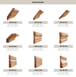 Moulures en bois d'aulne écologiques personnalisées, résistantes à l'humidité, certifiées FSC, nouveau design, matériaux de construction, murs, plinthes - Product Image 3