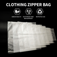 Sacs en plastique transparents réutilisables Ziplock pour l'emballage de vêtements Sac à vêtements T-shirt curseur à fermeture éclair