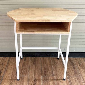 Single Modular <b>Computer</b> <b>Desk</b> Natural Wood with Iron Legs-PSD034 - Product Image 3