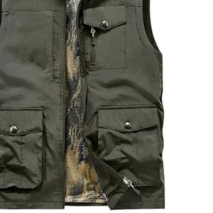 เสื้อกั๊กผ้าใบกันน้ำมีกระเป๋าหลายใบสำหรับผู้ชาย-ตกปลาเล่นกีฬากลางแจ้งฤดูร้อน - Product Image 2