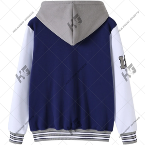 Chaqueta Universitaria para Hombre, Chaqueta de Béisbol con Capucha y Letras de Jackson State, Chaqueta Universitaria con Capucha de Forro Polar - Product Image 2