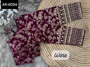 Sari Georgette con estampado Floral de nuevo diseñador para mujer para boda, Ropa Étnica, blusa informal de uso diario con precio bajo al por mayor - Product Image 3