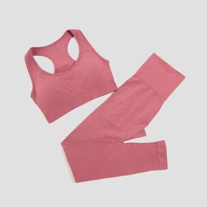 Tenue de yoga à manches longues pour femmes, soutien-gorge de sport, taille haute, leggings de course, vêtements de sport - Product Image 5
